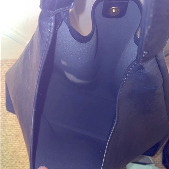 Black Hobo Bag with Smooth Leather Finish and Generous Size - Picture 3 of 5